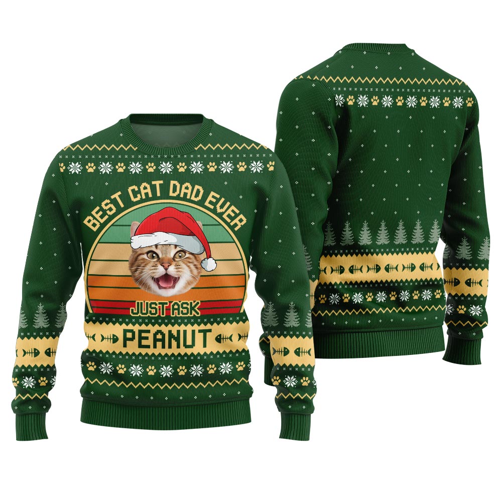 Funny Custom Cat Ugly Christmas Sweater
