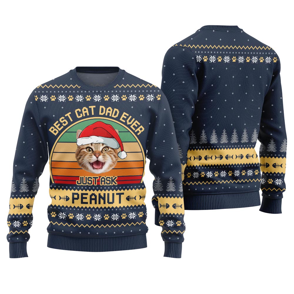 Funny Custom Cat Ugly Christmas Sweater