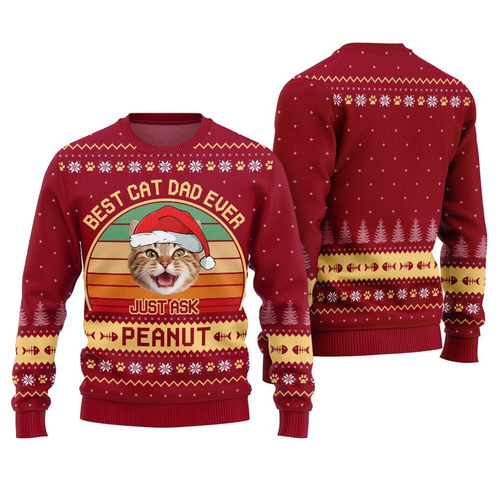 Funny Custom Cat Ugly Christmas Sweater