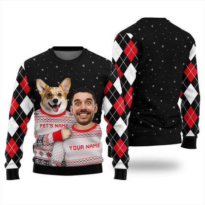 Funny Custom Face And Pet Ugly Christmas Sweater