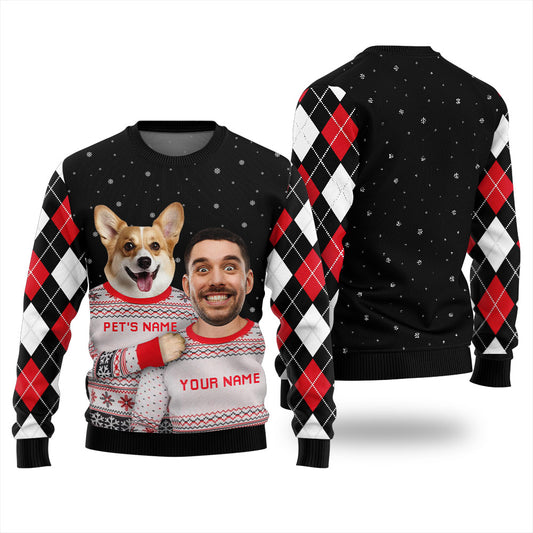 Funny Custom Face And Pet Ugly Christmas Sweater