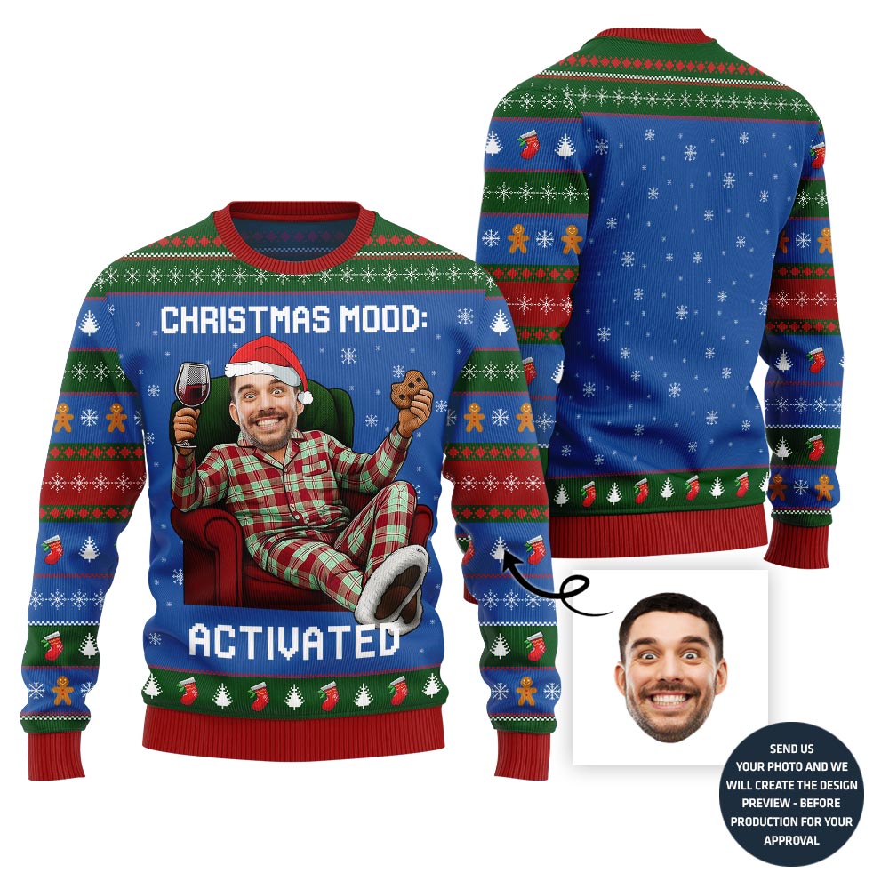 Funny Custom Face Christmas Sweater
