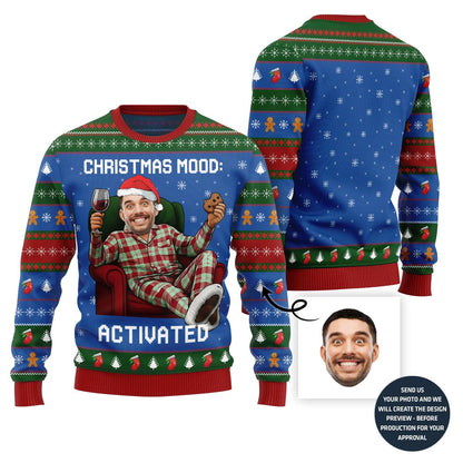 Funny Custom Face Christmas Sweater