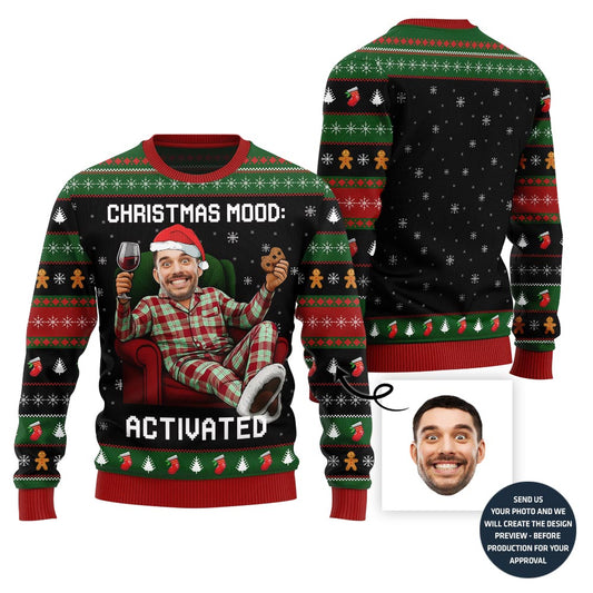 Funny Custom Face Christmas Sweater