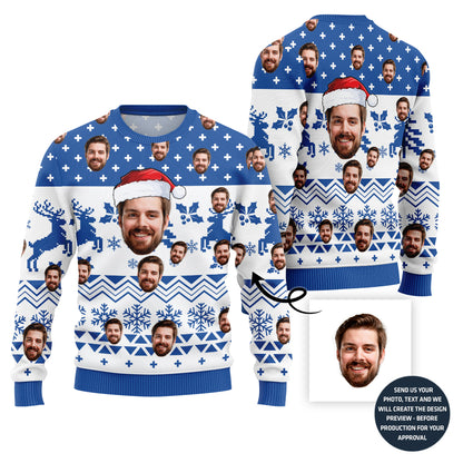 Funny Custom Face Holiday Sweater