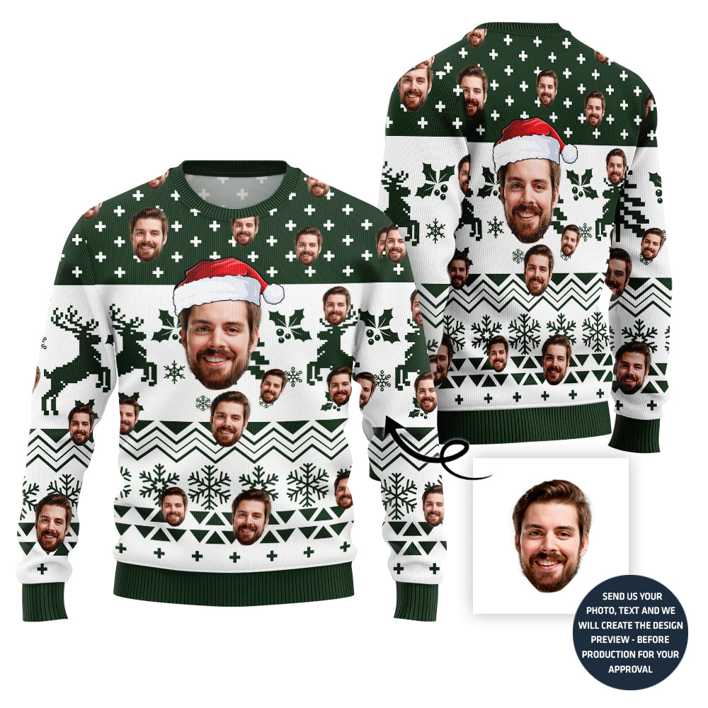 Funny Custom Face Holiday Sweater