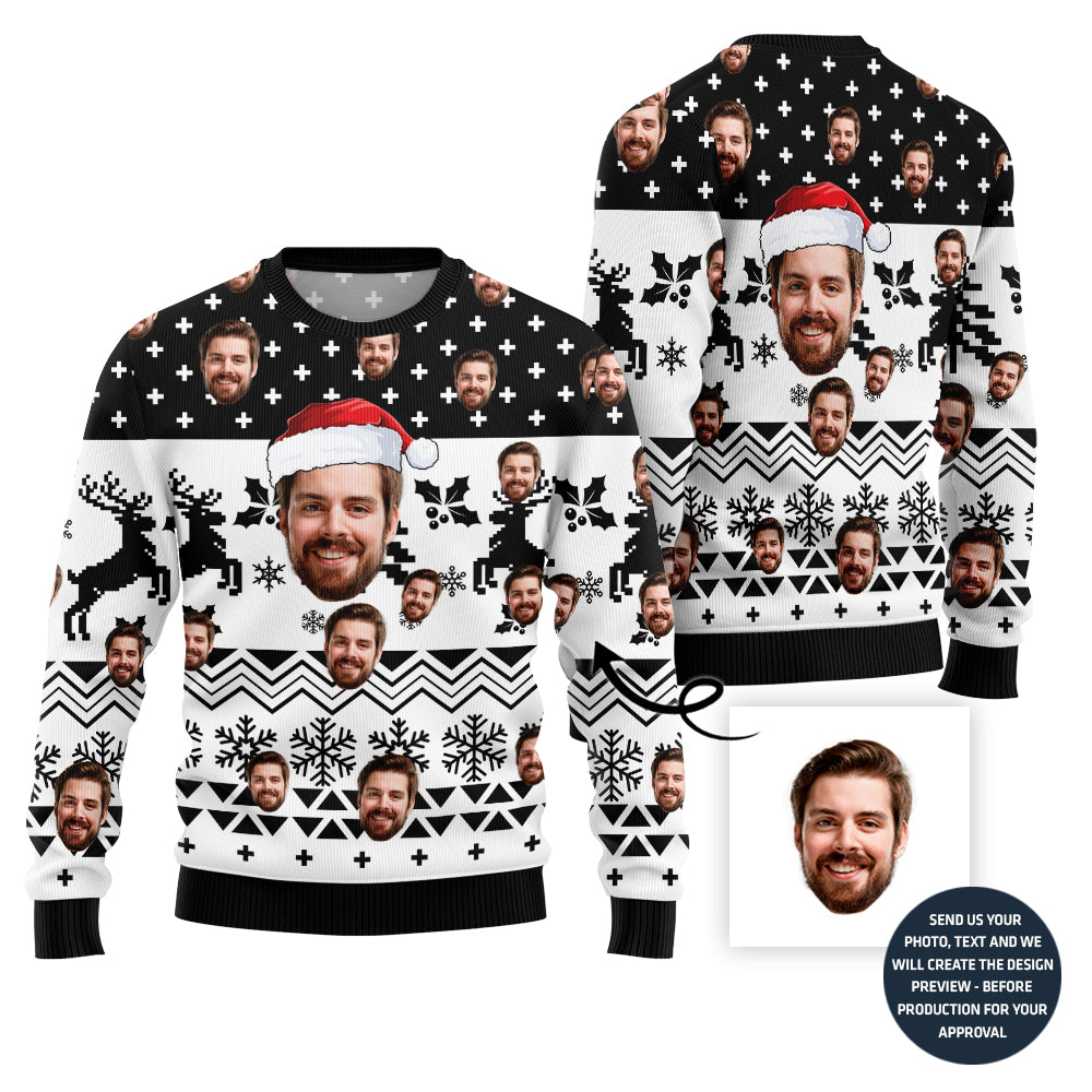 Funny Custom Face Holiday Sweater