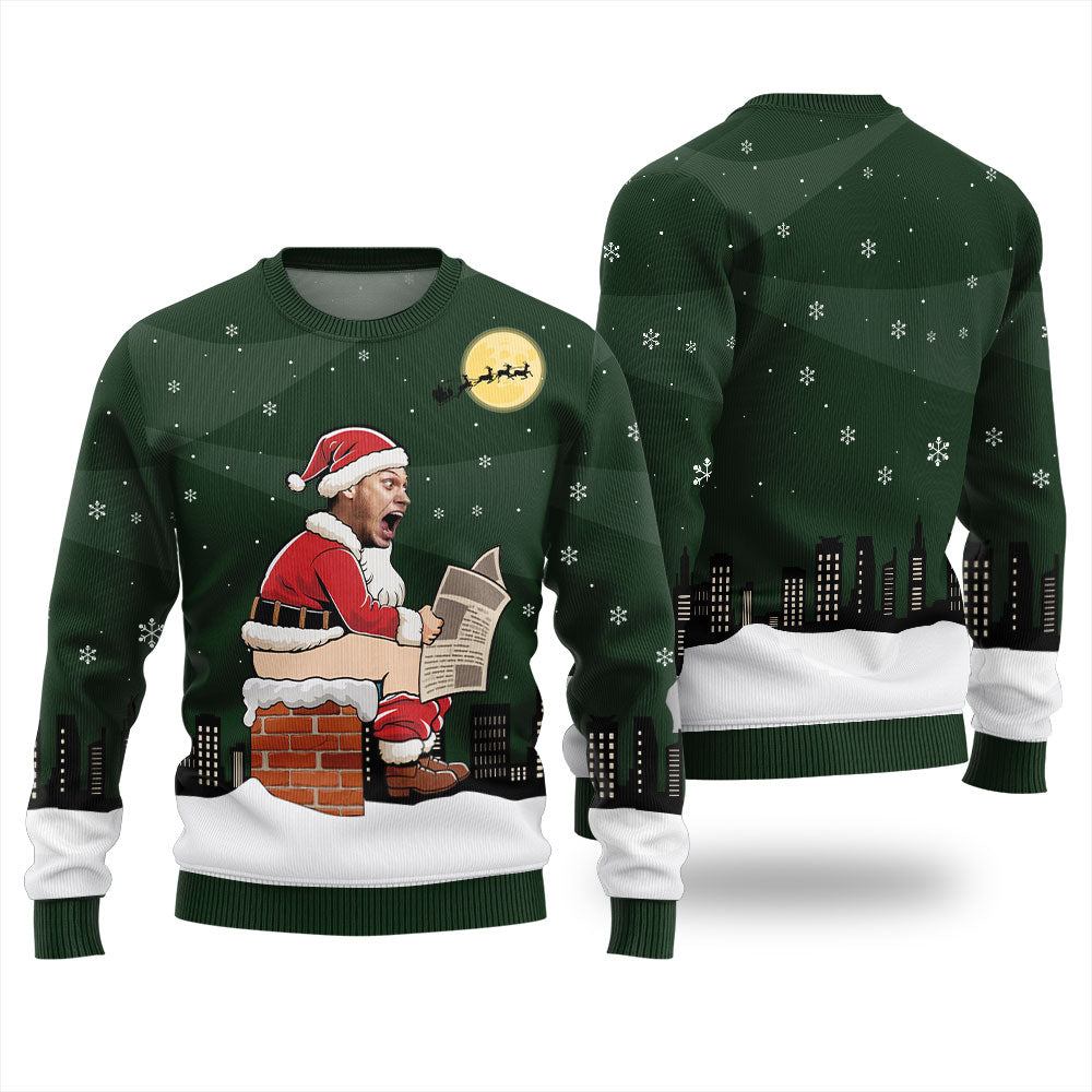 Funny Custom Face Santa Ugly Christmas Sweater