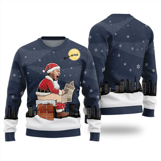 Funny Custom Face Santa Ugly Christmas Sweater
