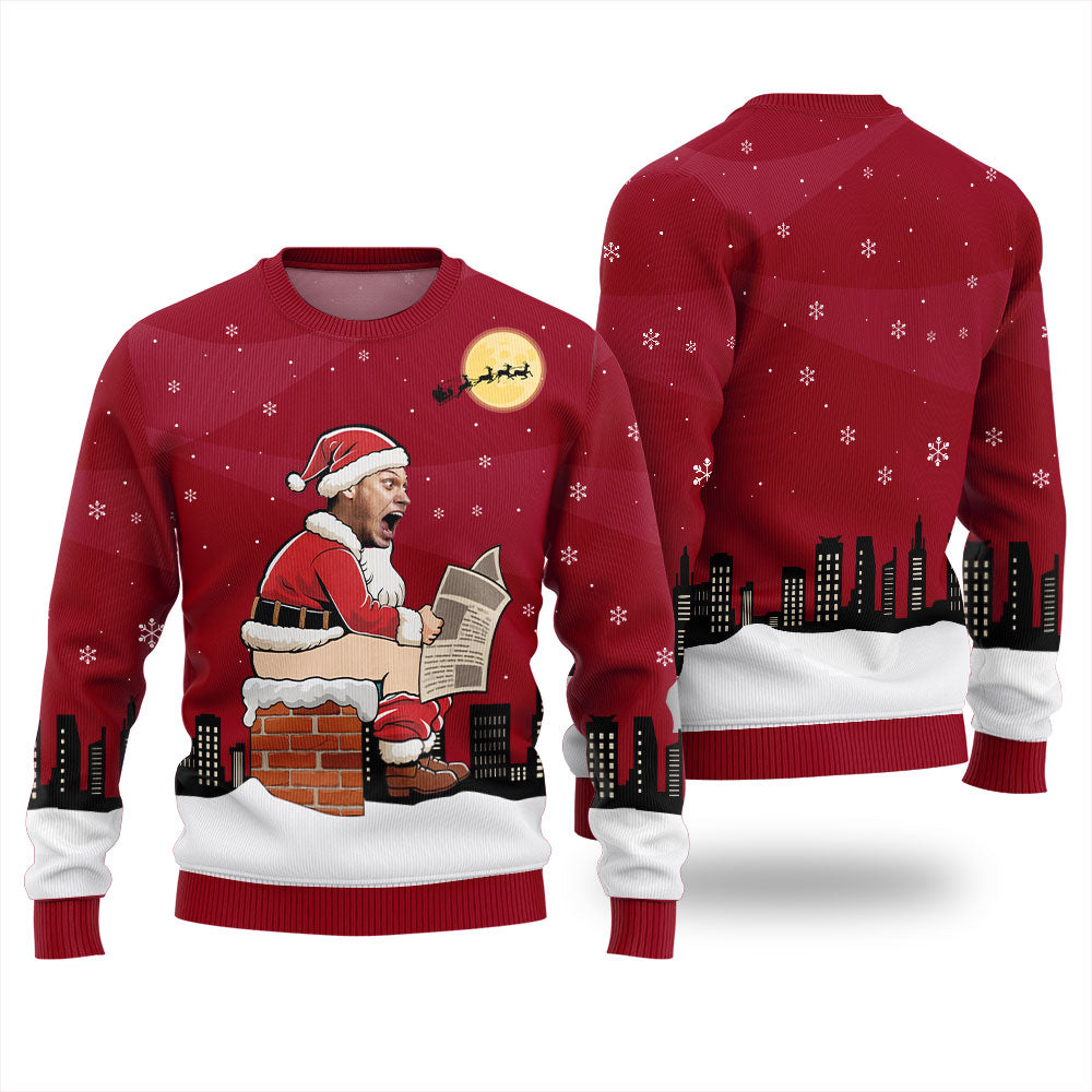 Funny Custom Face Santa Ugly Christmas Sweater