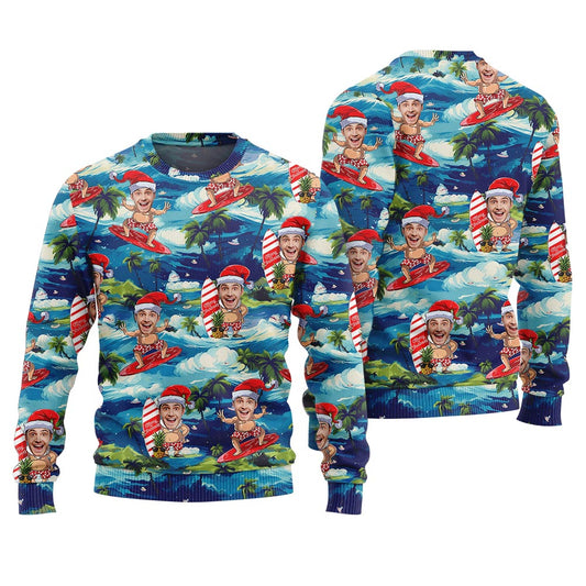 Funny Custom Face Sweater For Holiday