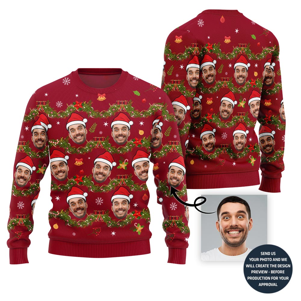 Funny Custom Face Ugly Xmas Sweater