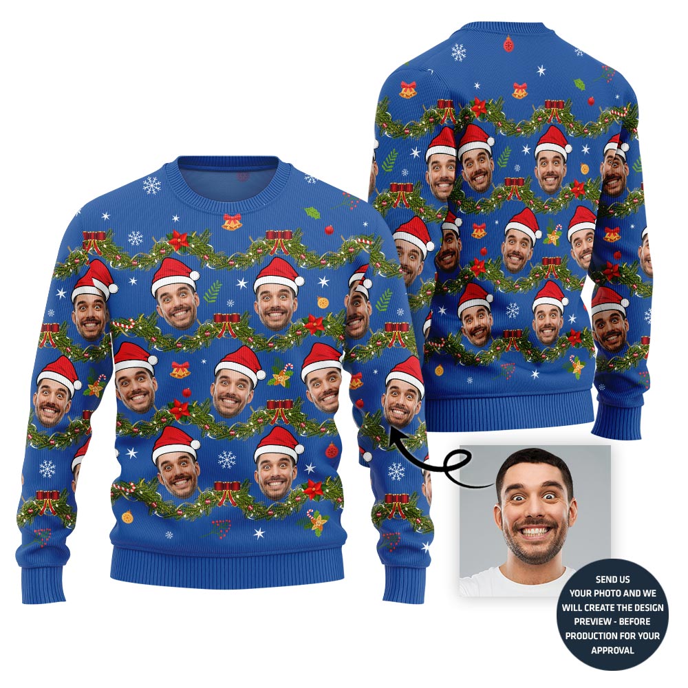 Funny Custom Face Ugly Xmas Sweater