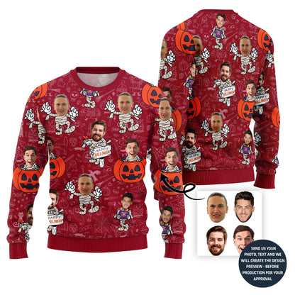 Funny Custom Faces Halloween Ugly Christmas Sweater