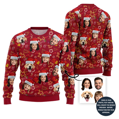 Funny Custom Family Ugly Christmas Sweater