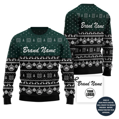 Funny Custom Logo Ugly Christmas Sweater For Company