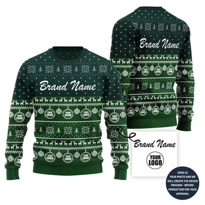 Funny Custom Logo Ugly Christmas Sweater For Company