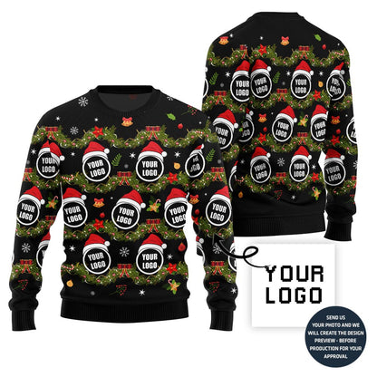 Funny Custom Logo Ugly Xmas Sweater