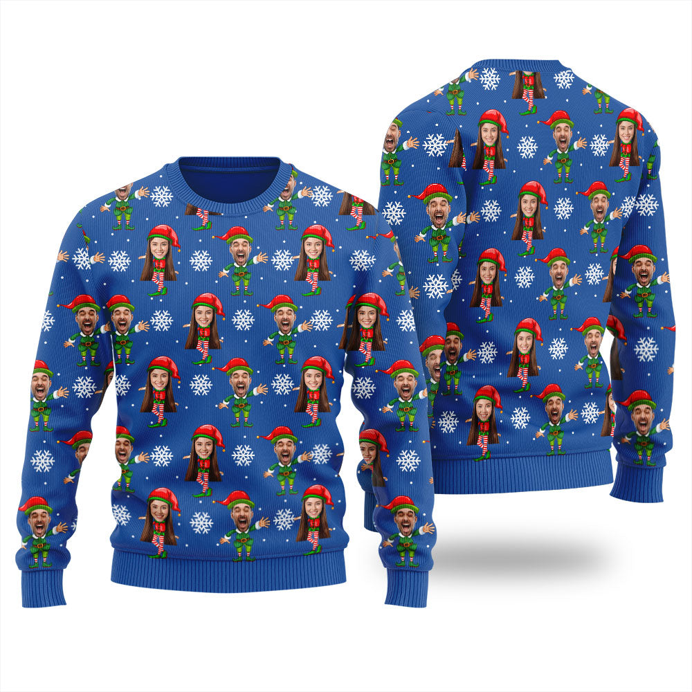 Funny Custom Multiple Faces Ugly Sweater