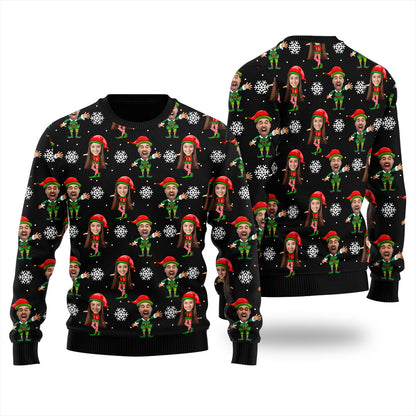 Funny Custom Multiple Faces Ugly Sweater