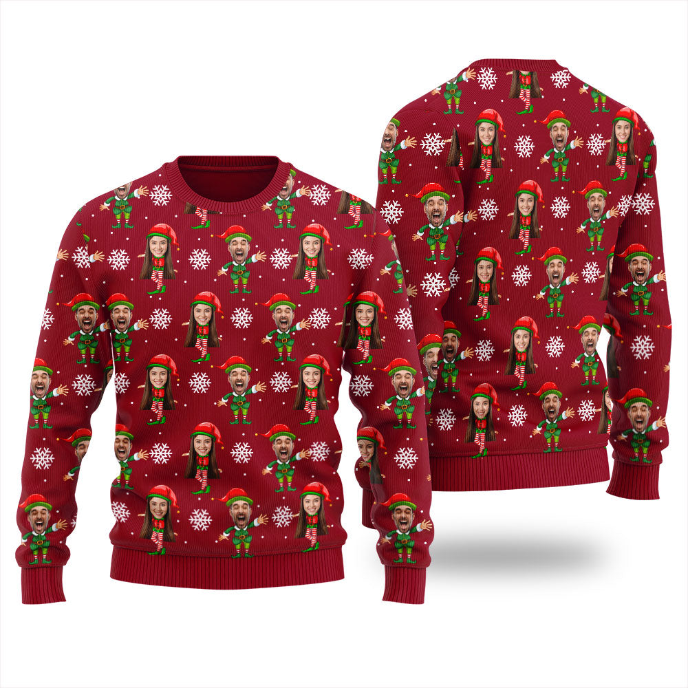 Funny Custom Multiple Faces Ugly Sweater