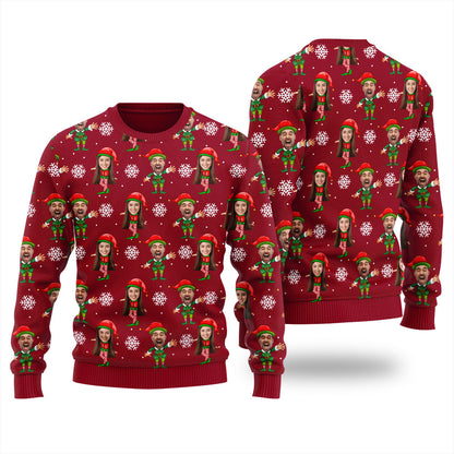 Funny Custom Multiple Faces Ugly Sweater