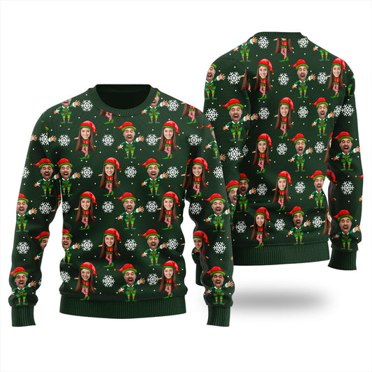 Funny Custom Multiple Faces Ugly Sweater
