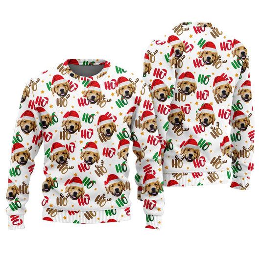 Funny Custom Pet Ugly Christmas Sweater White