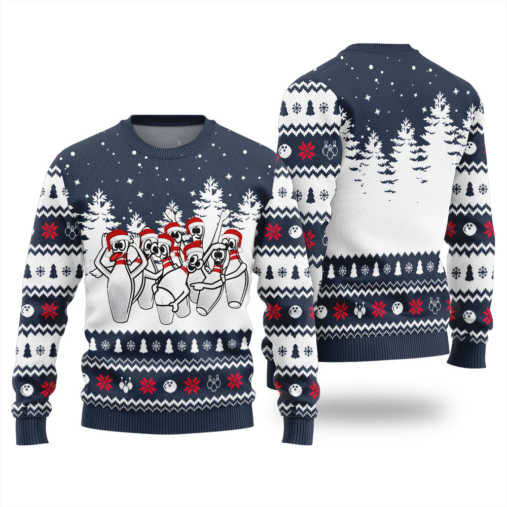 Hilarious Bowling Ugly Christmas Sweater