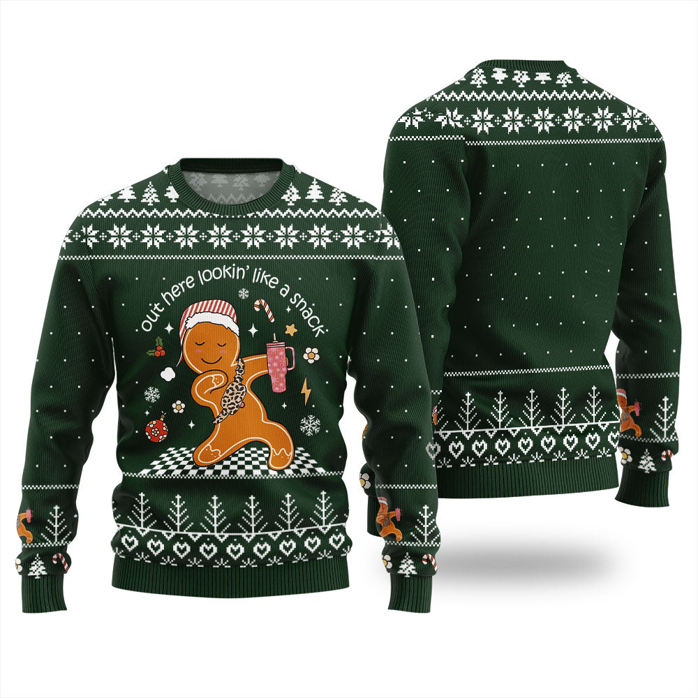 Funny Dancing Gingerbread Christmas Sweater