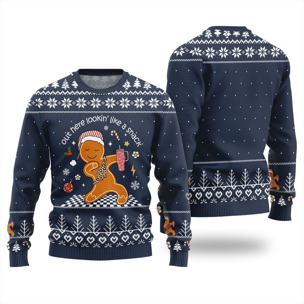 Funny Dancing Gingerbread Christmas Sweater