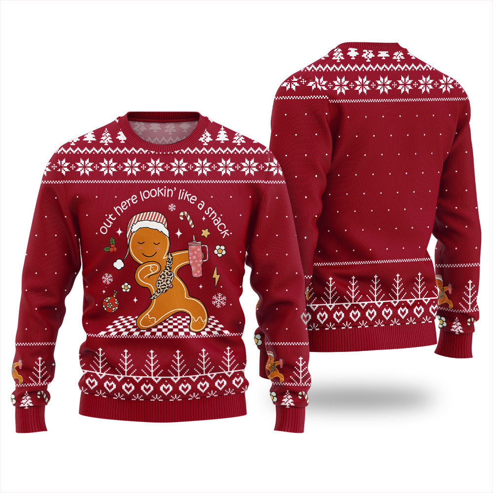 Funny Dancing Gingerbread Christmas Sweater
