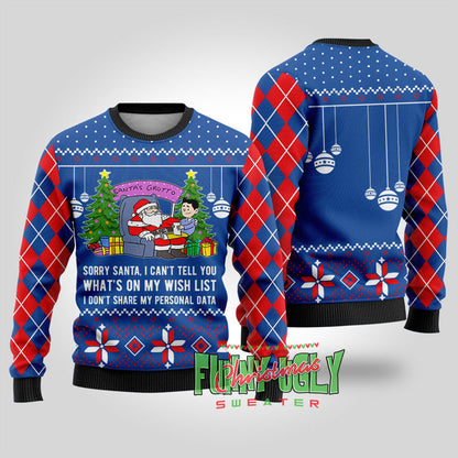 Funny Data Santa Ugly Christmas Sweater Royal
