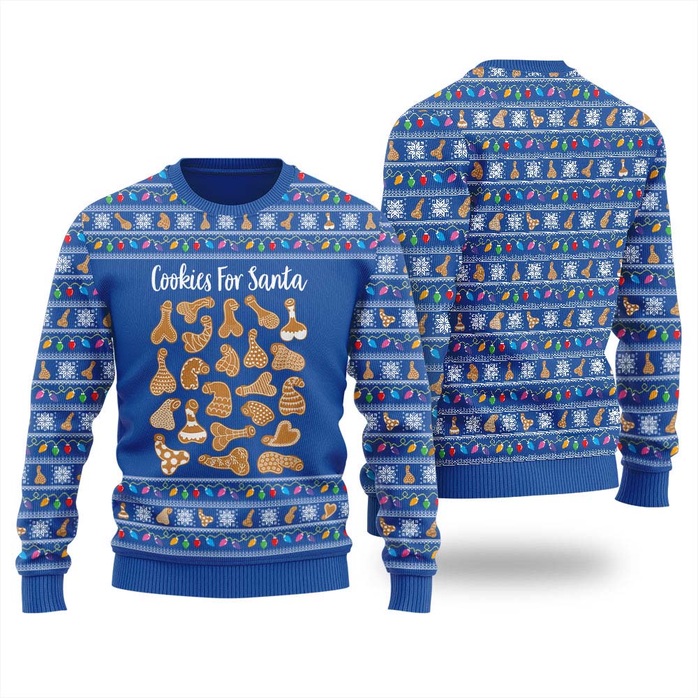 Funny Dick Cookies Christmas Sweater For Women