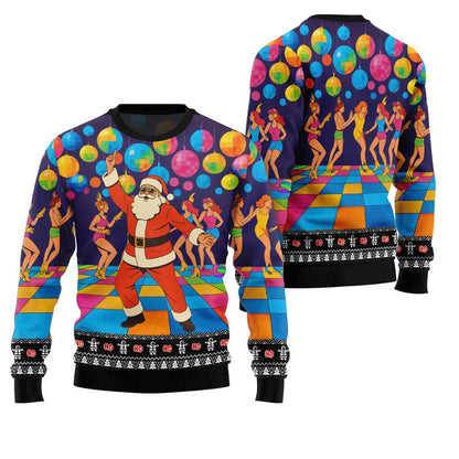 Funny Disco Santa Christmas Sweater