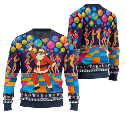 Funny Disco Santa Christmas Sweater