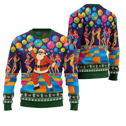 Funny Disco Santa Christmas Sweater