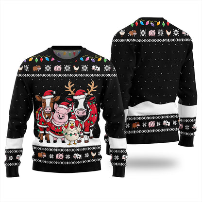 Funny Farm Animal Holiday Ugly Sweater