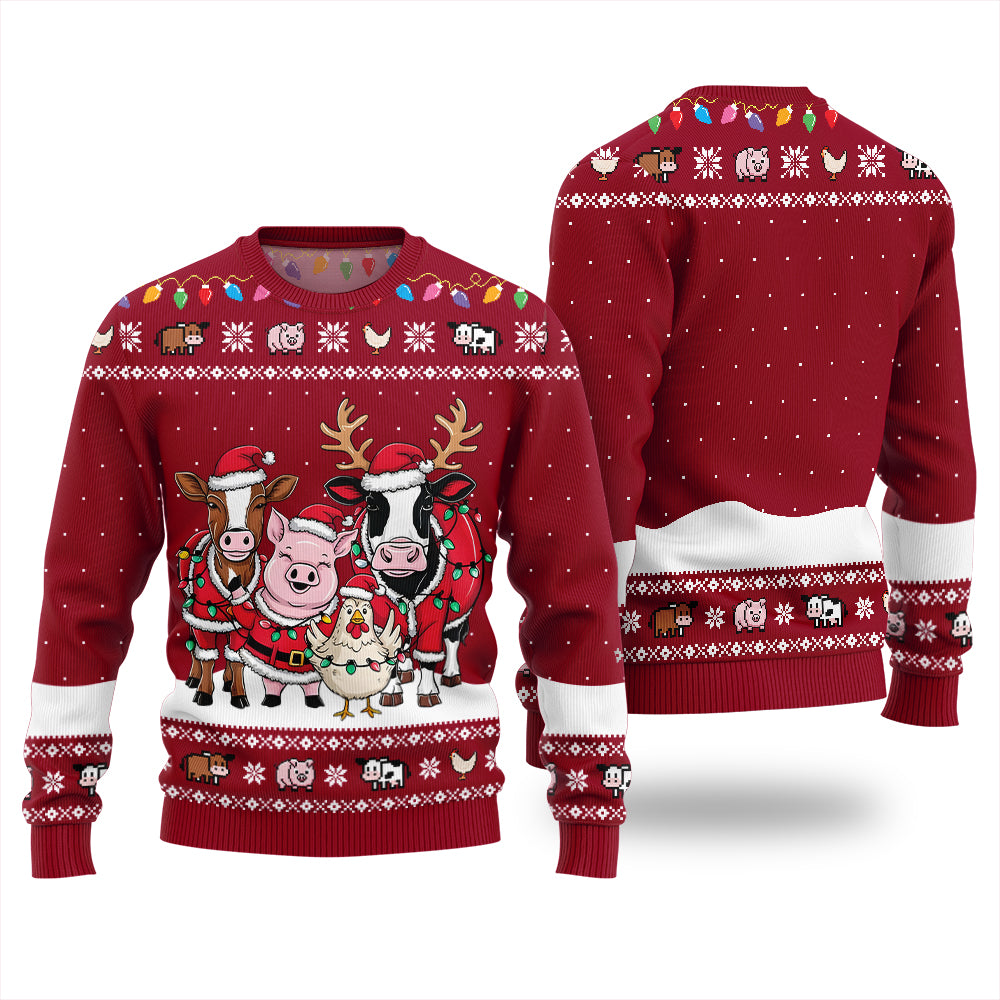 Funny Farm Animal Holiday Ugly Sweater
