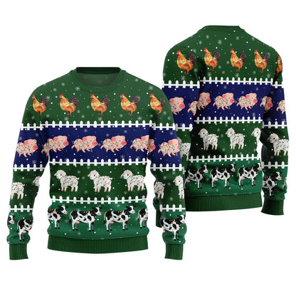 Funny Farming Animals Ugly Christmas Sweater