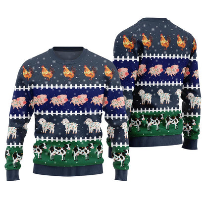 Funny Farming Animals Ugly Christmas Sweater