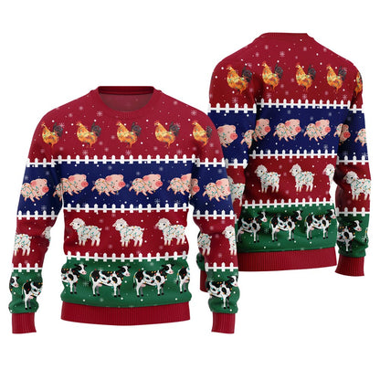 Funny Farming Animals Ugly Christmas Sweater