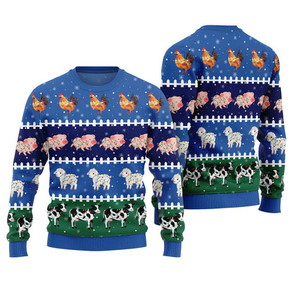 Funny Farming Animals Ugly Christmas Sweater