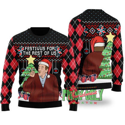 Funny Festivus For The Rest Of Us Seinfeld Christmas Sweater Black