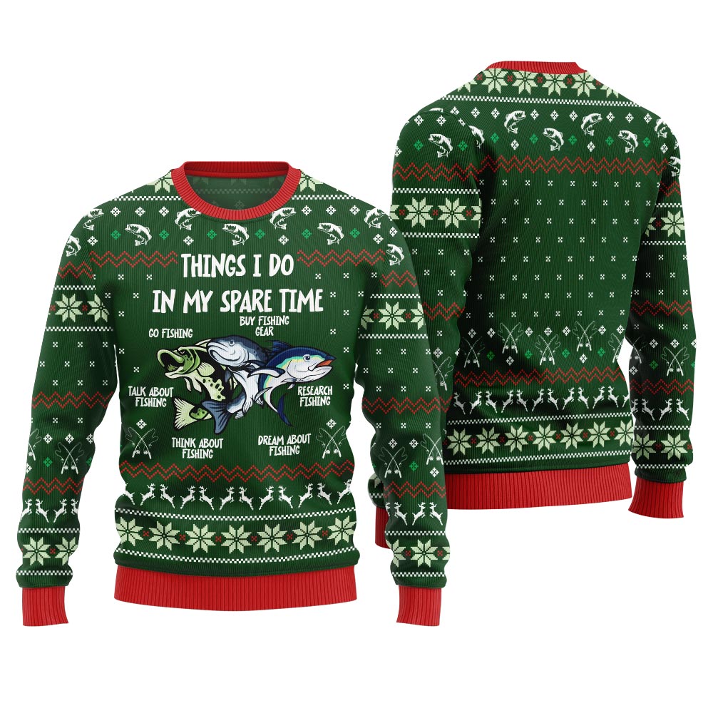 Funny Fishing Ugly Christmas Sweater