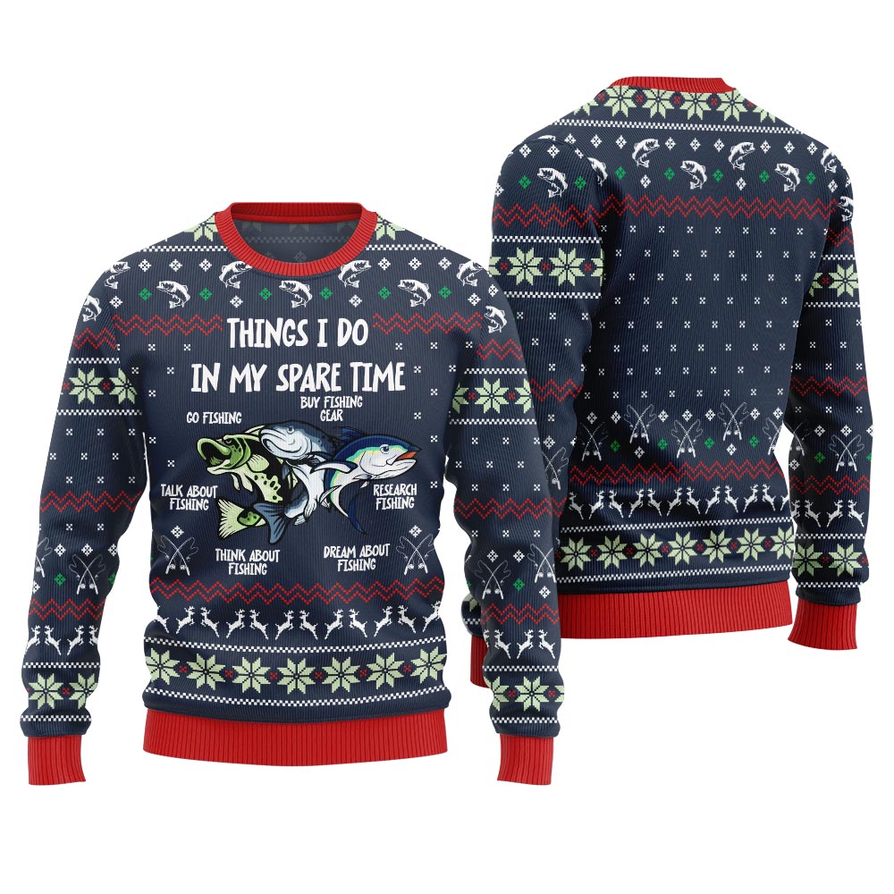 Funny Fishing Ugly Christmas Sweater