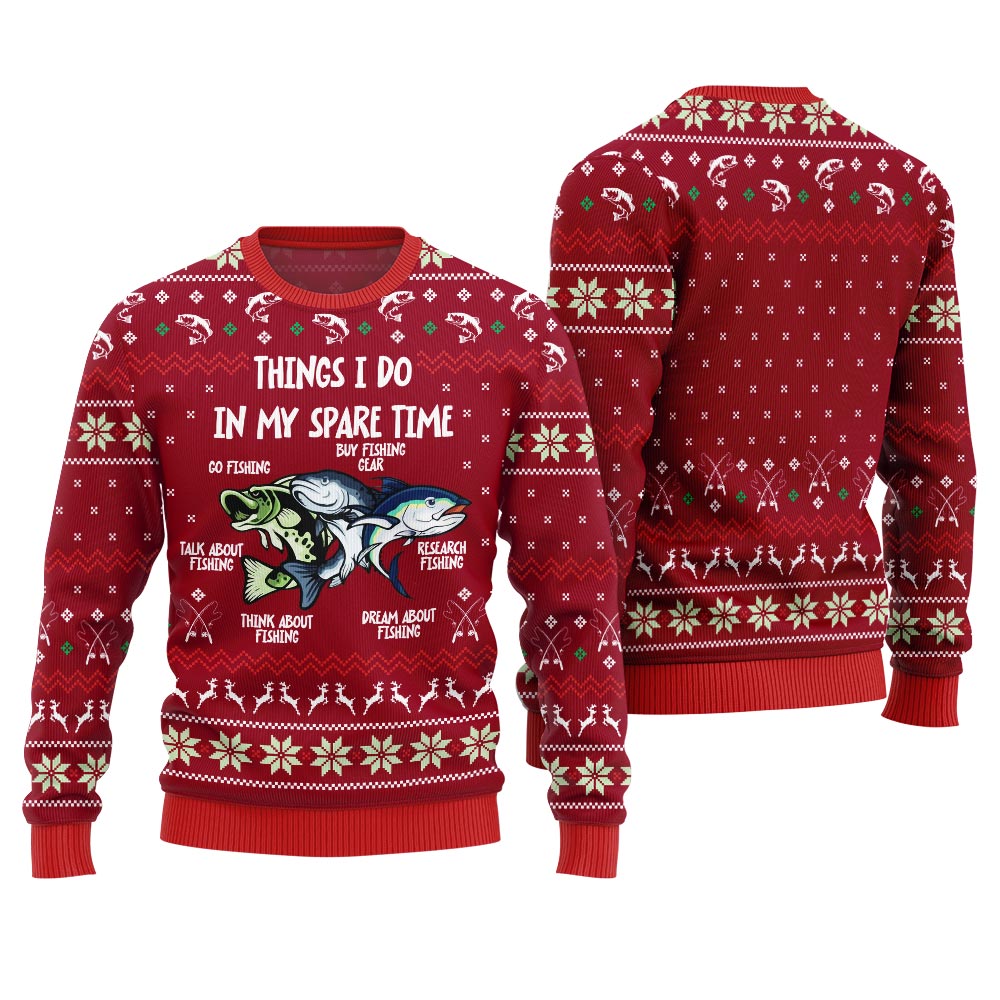 Funny Fishing Ugly Christmas Sweater