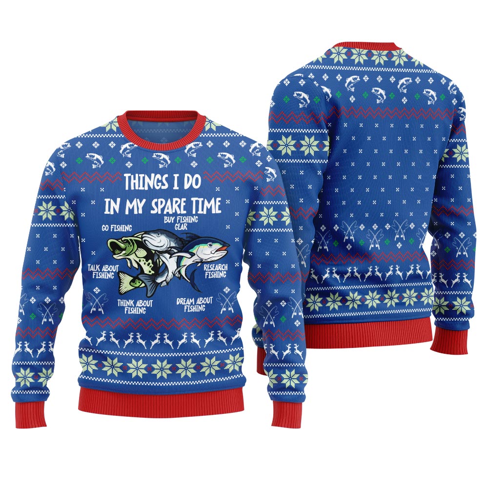 Funny Fishing Ugly Christmas Sweater