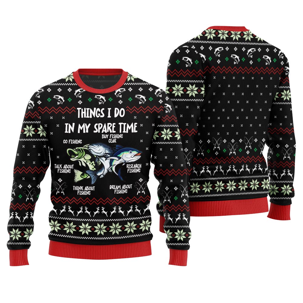 Funny Fishing Ugly Christmas Sweater