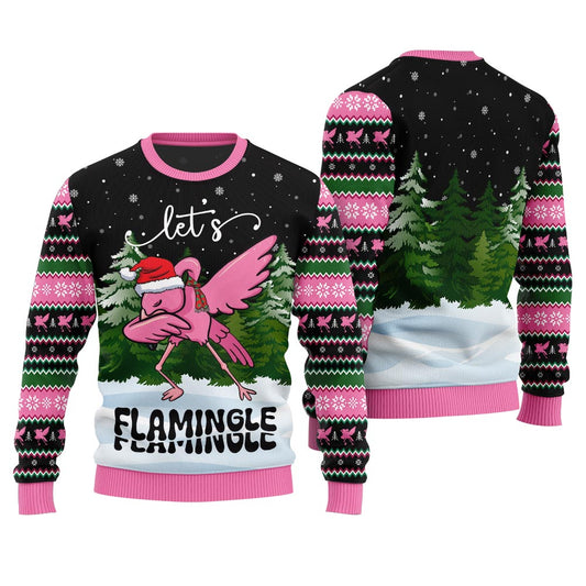 Funny Flamingo Ugly Christmas Sweater